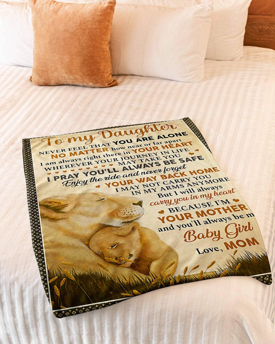 Lion Your Way Back Home Daughter Gift Flannel Blanket For Cozy Bedroom Sofa Decor
