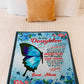 Butterfly You Are My Sunshine Daughter Gift Flannel Blanket For Cozy Bedroom Sofa Decor