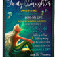 Mermaid You Are The Gift From The Heavens Mom To Daughter Flannel Blanket For Cozy Bedroom Sofa Decor