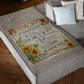 Sunflower I Love You With All My Heart Flannel Blanket For Cozy Bedroom Sofa Decor