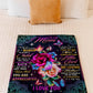 Rose I Love You With All My Heart My Loving Mother Flannel Blanket For Cozy Bedroom Sofa Decor