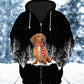 Dachshund Love Snow Dog Hoodie For Pet Enthusiasts Weekend Outings And Relaxed Daily Style