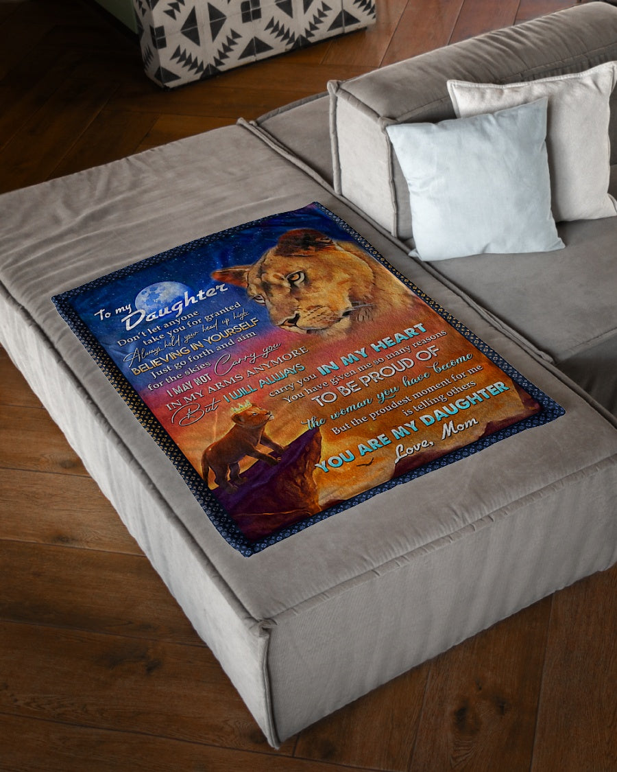Lion Believing In Yourself Lovely Flannel Blanket For Cozy Bedroom Sofa Decor