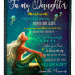 Mermaid You Are The Gift From The Heavens Mom To Daughter Lover Flannel Blanket For Cozy Bedroom Sofa Decor