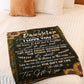 Sunflower To My Daughter Life Is Filled With Hard Times Flannel Blanket For Cozy Bedroom Sofa Decor