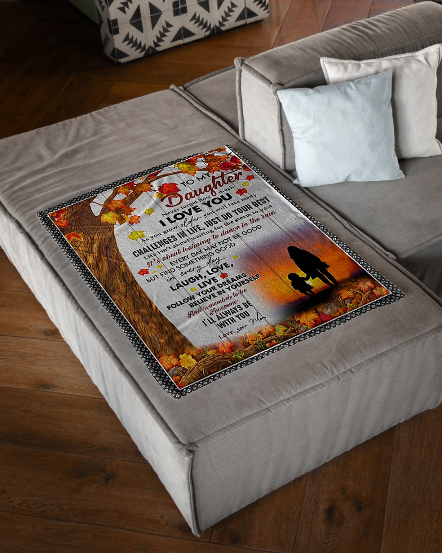 Sunset Follow Your Dreams Mom To Daughter Flannel Blanket For Cozy Bedroom Sofa Decor