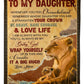Lion Consider Big Hug Daughter Gift Flannel Blanket For Cozy Bedroom Sofa Decor
