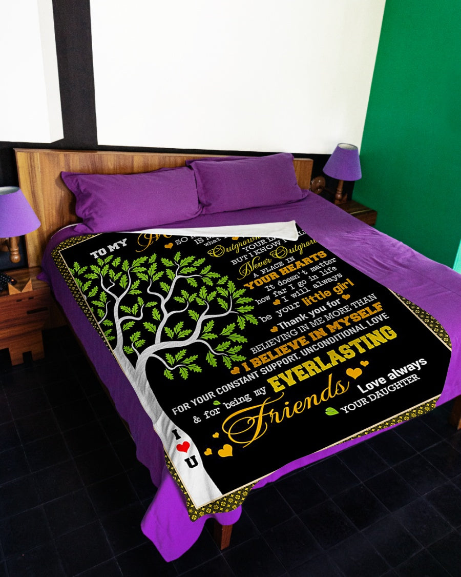 Family Tree You Will Always Be My Loving Mother Flannel Blanket For Cozy Bedroom Sofa Decor