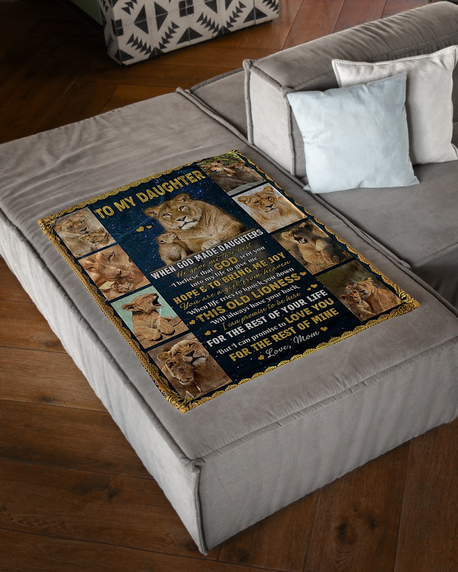 Lion The Rest Of Your Life Daughter Gift Flannel Blanket For Cozy Bedroom Sofa Decor