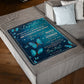 Butterfly Straighten Your Crown Daughter Gift Flannel Blanket For Cozy Bedroom Sofa Decor