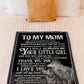 Wolf You Are My Hero Your Little Girl Flannel Blanket For Cozy Bedroom Sofa Decor