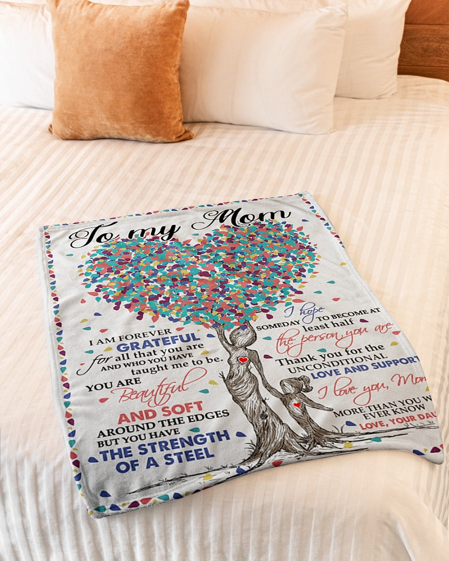Family I Love You To The Moon And Back Flannel Blanket For Cozy Bedroom Sofa Decor