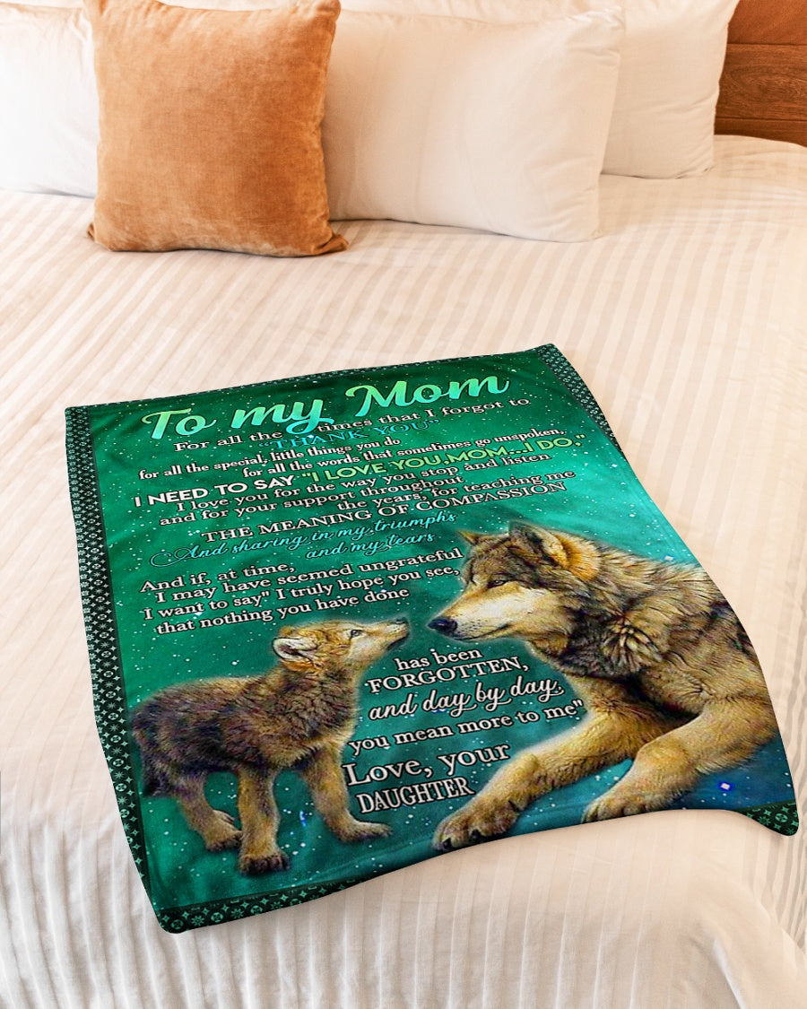 Wolf I Loved You My Whole Life Flannel Blanket For Cozy Bedroom Sofa Decor