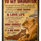 Lion Consider Big Hug Daughter Gift Flannel Blanket For Cozy Bedroom Sofa Decor