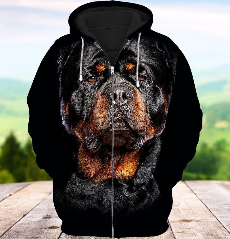 Rottweiler Friend Dog Hoodie For Nature Inspired Streetwear Weekend Trips And Comfort
