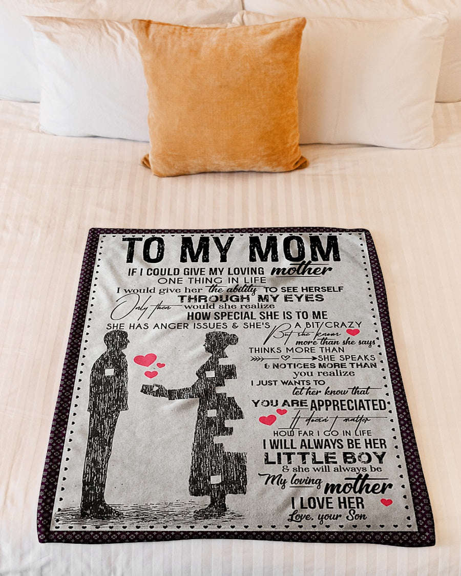 Family To My Mom Vintage If I Could Flannel Blanket For Cozy Bedroom Sofa Decor