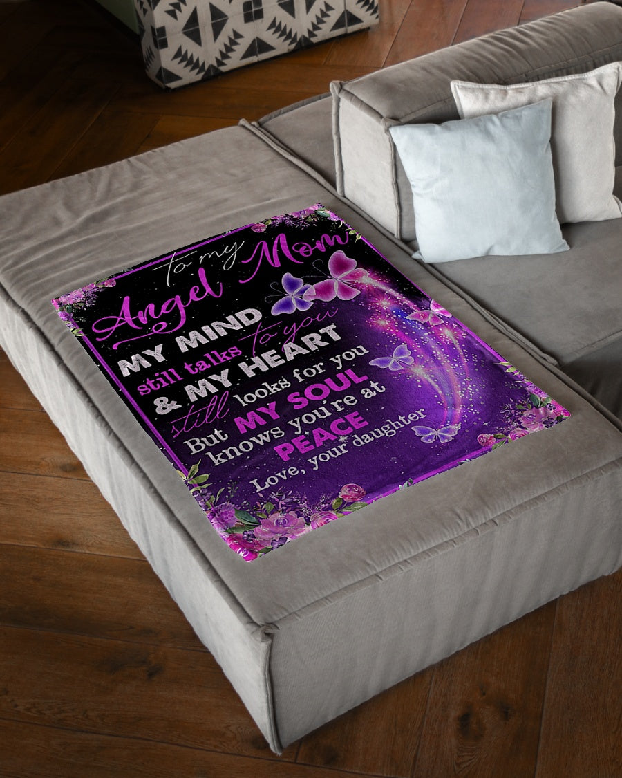Butterfly I Love You To The Moon And Back Flannel Blanket For Cozy Bedroom Sofa Decor