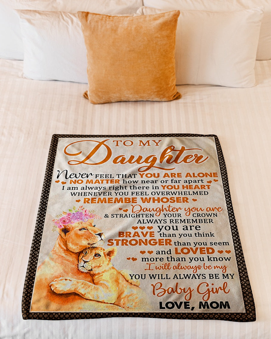 Tiger Never Feel That You Are Alone Mom To Daughter Flannel Blanket For Cozy Bedroom Sofa Decor