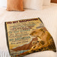 Lion Carry You In My Heart Gift Flannel Blanket For Cozy Bedroom Sofa Decor