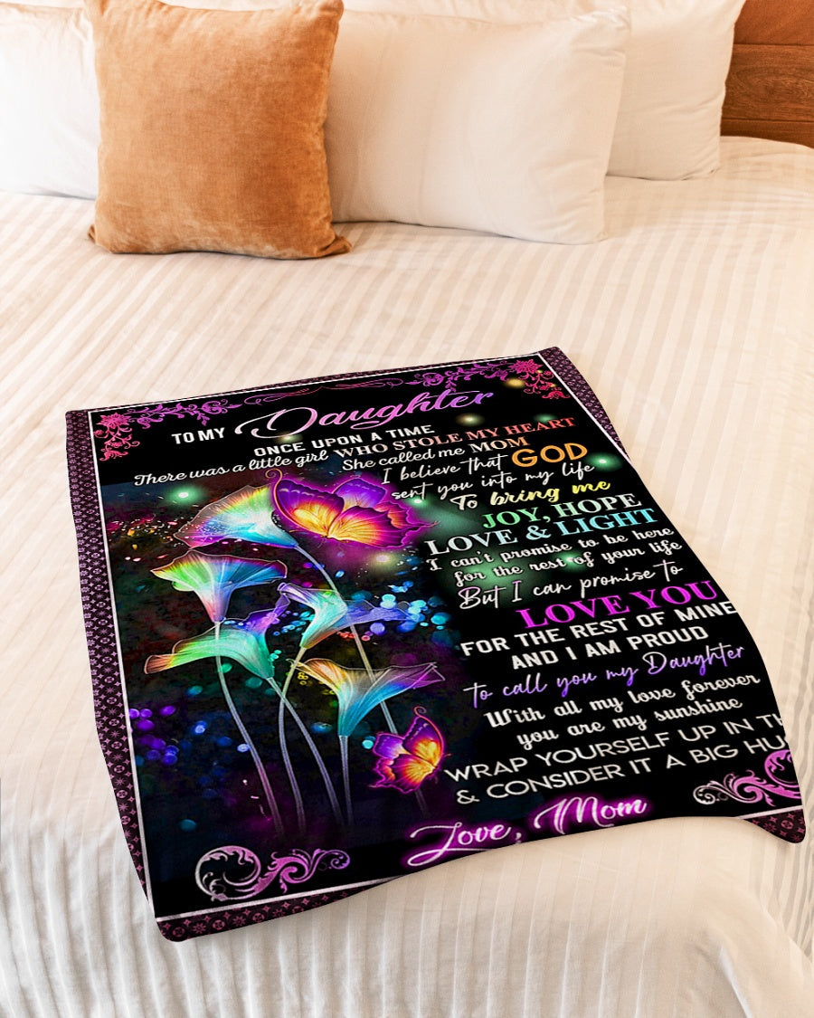 Butterfly You Are My Sunshine Gift Flannel Blanket For Cozy Bedroom Sofa Decor