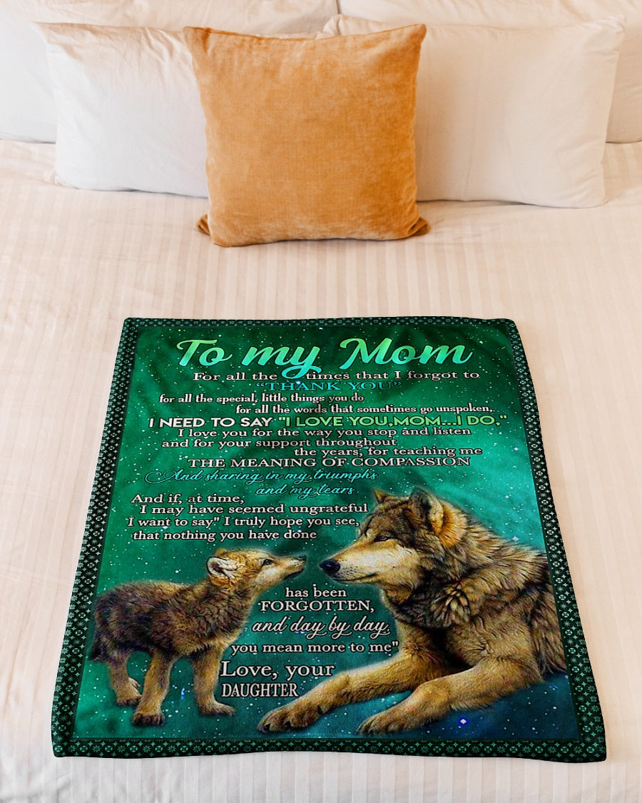 Wolf I Loved You My Whole Life Flannel Blanket For Cozy Bedroom Sofa Decor