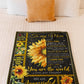 Sunflower To My Mom Flannel Blanket For Cozy Bedroom Sofa Decor