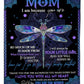 Dragonfly I Love You With All My Heart Flannel Blanket For Cozy Bedroom Sofa Decor