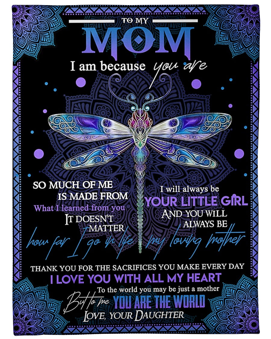 Dragonfly I Love You With All My Heart Flannel Blanket For Cozy Bedroom Sofa Decor