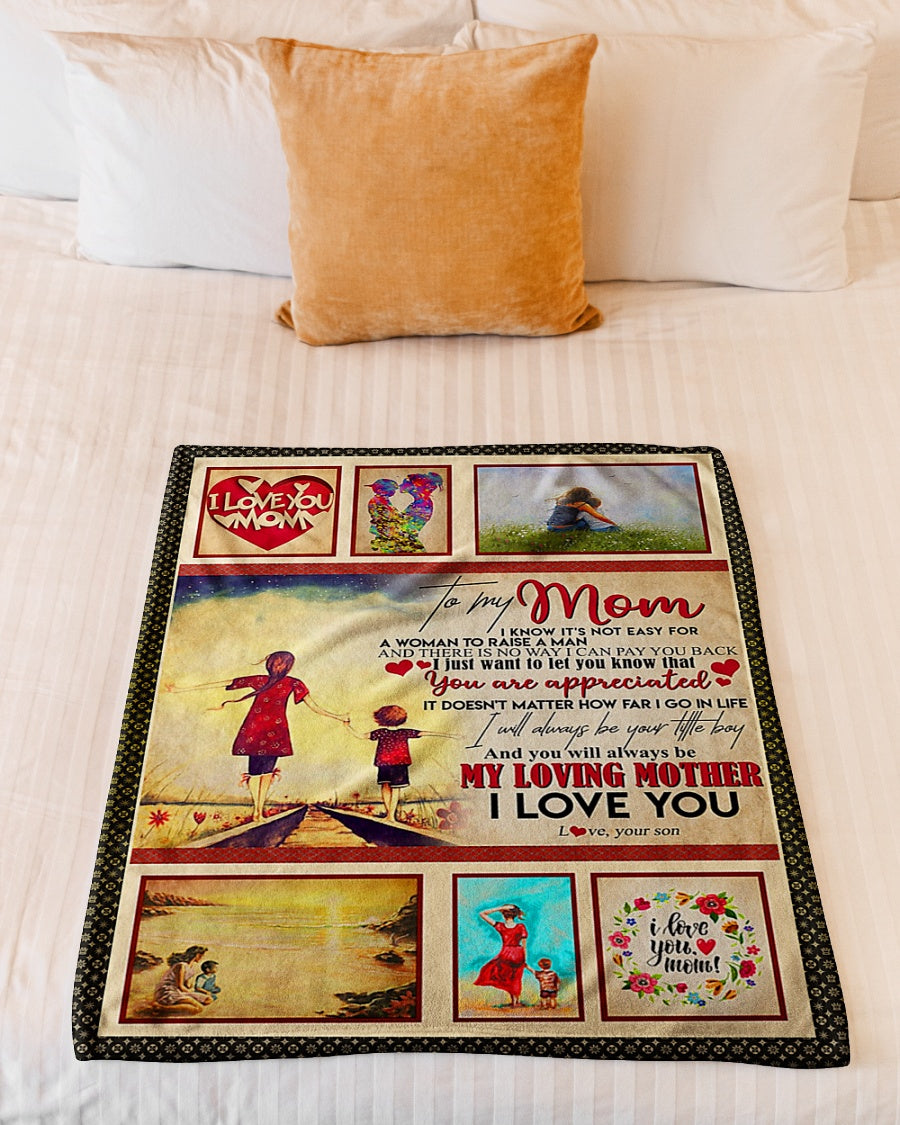 Family To My Mom You Are Appreciated Flannel Blanket For Cozy Bedroom Sofa Decor