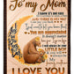 Bear My Loving Mother From Son Flannel Blanket For Cozy Bedroom Sofa Decor