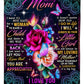Rose I Love You With All My Heart My Loving Mother Flannel Blanket For Cozy Bedroom Sofa Decor