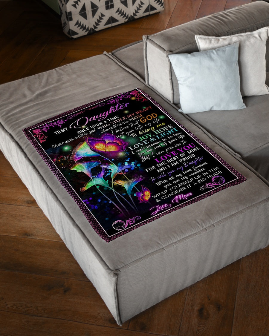 Butterfly You Are My Sunshine Gift Flannel Blanket For Cozy Bedroom Sofa Decor