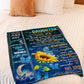 Sunflower Butterfly Big Hug Daughter Gift Flannel Blanket For Cozy Bedroom Sofa Decor