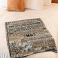 Elephant You Can Do It Daughter Gift Flannel Blanket For Cozy Bedroom Sofa Decor