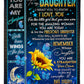 Sunflower Butterfly Big Hug Daughter Gift Flannel Blanket For Cozy Bedroom Sofa Decor