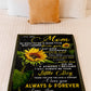 Sunflower You Mean The World To Me Little Boy Flannel Blanket For Cozy Bedroom Sofa Decor