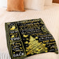 Family I Am So Proud Of You Daughter Gift Black And Yellow Flannel Blanket For Cozy Bedroom Sofa Decor