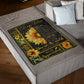 Sunflower To My Mom Flannel Blanket For Cozy Bedroom Sofa Decor