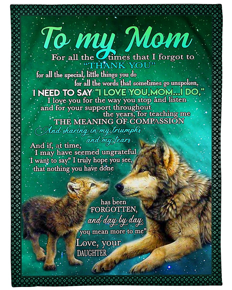 Wolf I Loved You My Whole Life Flannel Blanket For Cozy Bedroom Sofa Decor