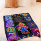 Hippie Girl Follow Your Dream Daughter Gift Flannel Blanket For Cozy Bedroom Sofa Decor