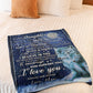 Wolf I Believe In You Daughter Gift I Love You Flannel Blanket For Cozy Bedroom Sofa Decor