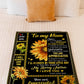 Sunflower You Are My Hero Mother Flannel Blanket For Cozy Bedroom Sofa Decor