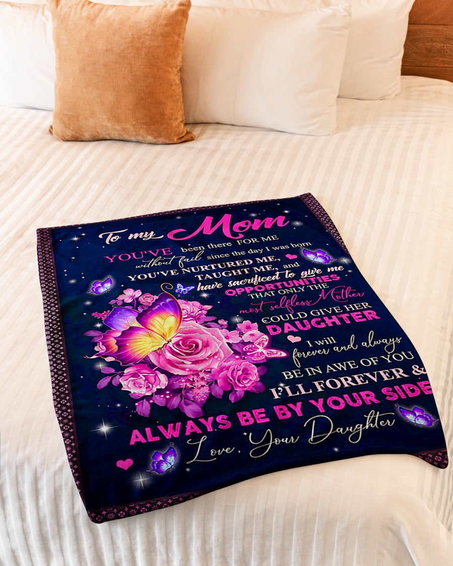 Rose To My Mother Her Daughter Flannel Blanket For Cozy Bedroom Sofa Decor