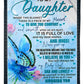 Butterfly Mom To Daughter Flannel Blanket For Cozy Bedroom Sofa Decor