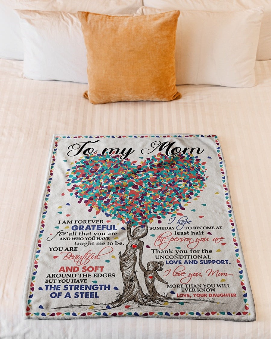 Family I Love You To The Moon And Back Flannel Blanket For Cozy Bedroom Sofa Decor