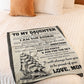 Sailing I Am The Storm Daughter Gift From Mom Flannel Blanket For Cozy Bedroom Sofa Decor