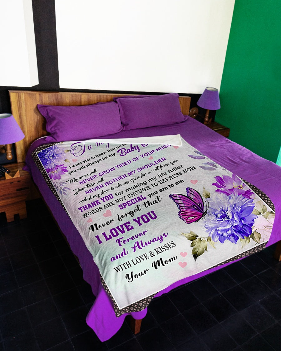 Butterfly How You Are To Me Daughter Gift Flannel Blanket For Cozy Bedroom Sofa Decor