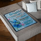 Butterfly Mom To Daughter Love Gift Flannel Blanket For Cozy Bedroom Sofa Decor