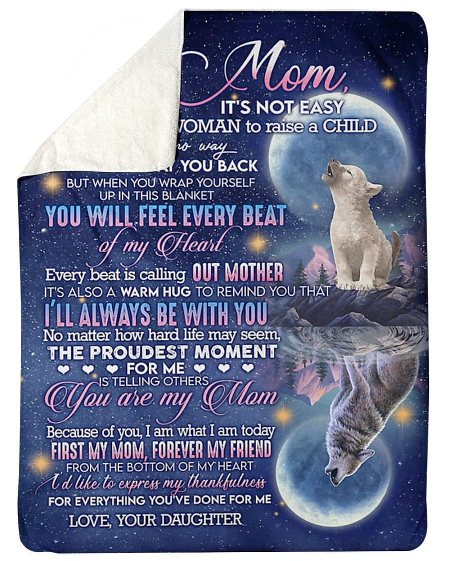Wolf To My Mother Flannel Blanket For Cozy Bedroom Sofa Decor