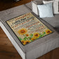 Sunflower I Love You Daughter Gift Flannel Blanket For Cozy Bedroom Sofa Decor